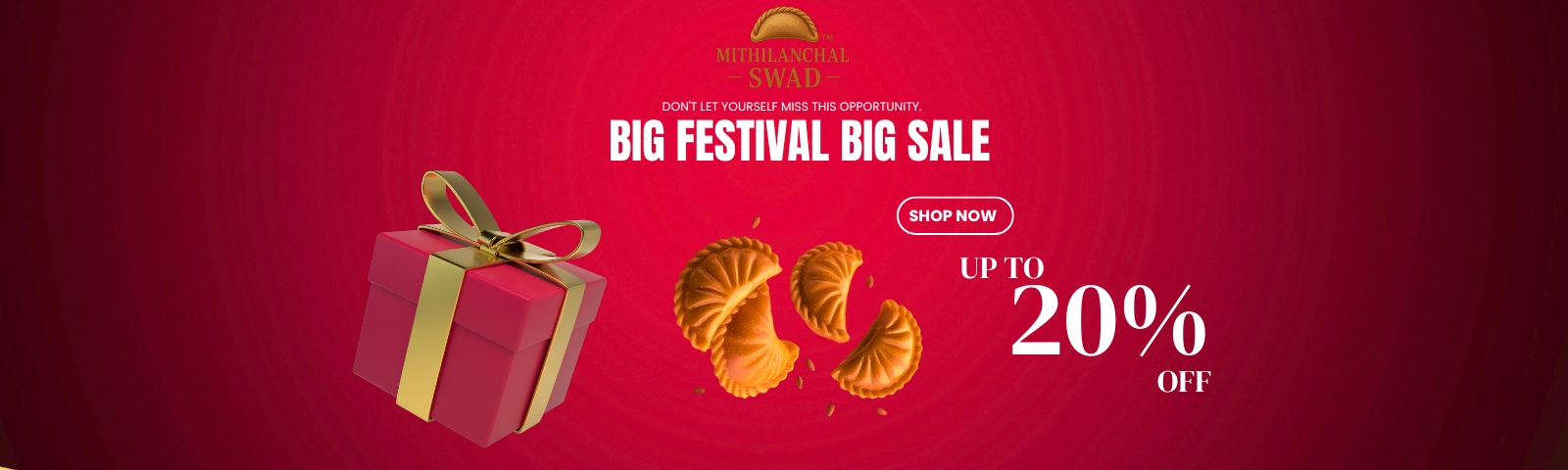 Home red and gold geometric big sale medium banner (us) (landscape) (1600 x 480 px)